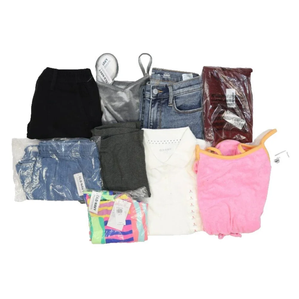 Old Navy Bulk Lot Of 10 Girls Size Large 10/12 Mixed Season Tops Bottoms Shorts